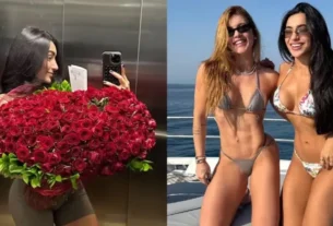 Apontada como caso de Virginia, duda freire recebe buquê de flores