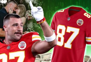 As vendas de camisa de Travis Kelce explodem após o engajamento de Taylor Swift