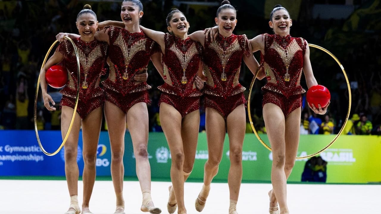 Reação da Seleção com prata no Mundial de Ginástica Rítmica (Foto: Kauhan Fiaux / Lance!)