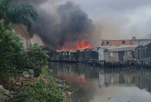 Incêndio volta a atingir comunidade em Santos e deixa feridos