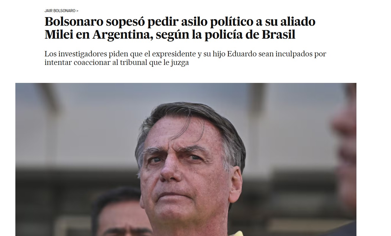 Jornais estrangeiros repercutem plano de Bolsonaro de pedir asilo à Argentina