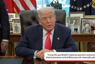 Trump diz que Brasil é 'péssimo parceiro comercial' e defende Bolsonaro