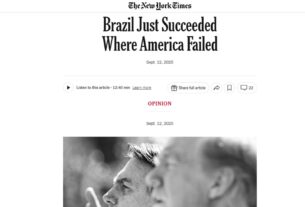 Brasil teve sucesso onde EUA falharam, diz NY Times sobre Bolsonaro