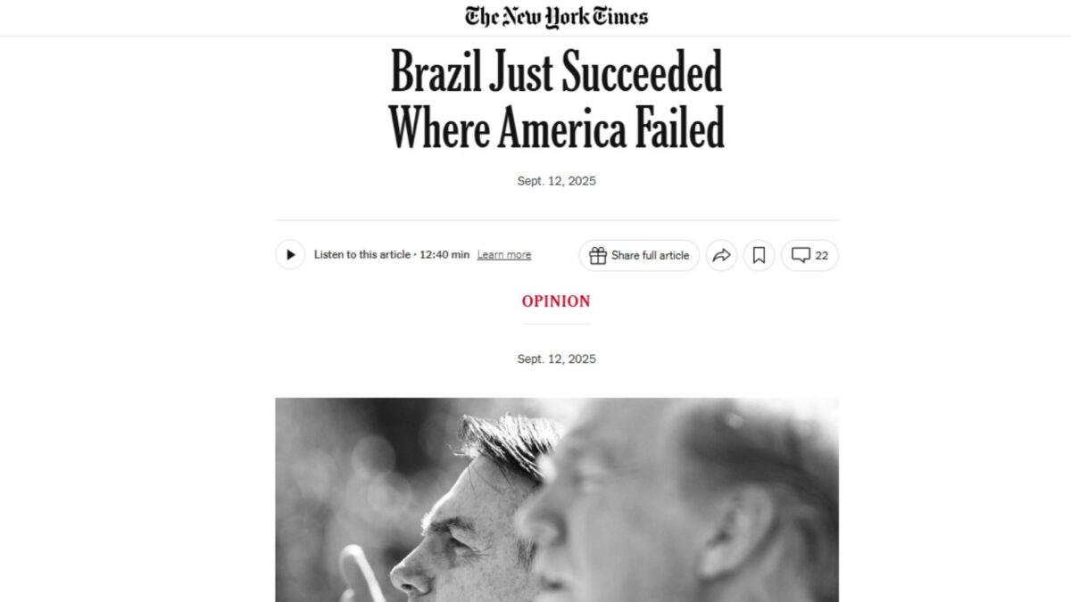 Brasil teve sucesso onde EUA falharam, diz NY Times sobre Bolsonaro