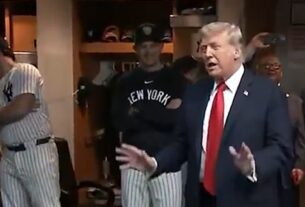 Donald Trump visita o Yankee Stadium no 11 de setembro, bombeia jogadores com discurso