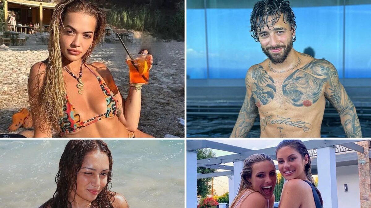 Estrelas sexy ficam molhadas n 'selvagens com selfies molhados!