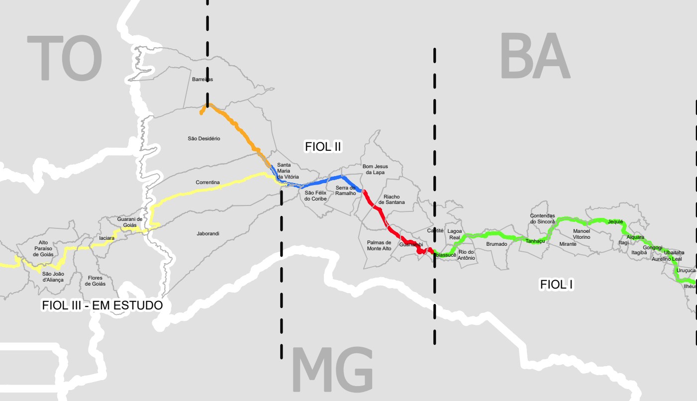 Governo lança edital para construção de trecho de 35,7 km de ferrovia na Bahia; entenda