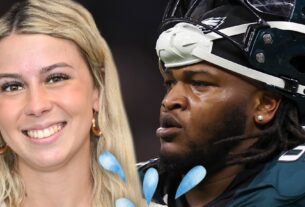 Haliey Welch pronto para colaborar com as águias após o desastre da NFL cuspindo