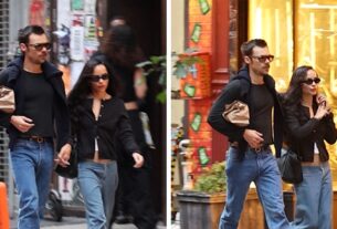 Harry Styles envolve o braço em volta de Zoë Kravitz no passeio da tarde