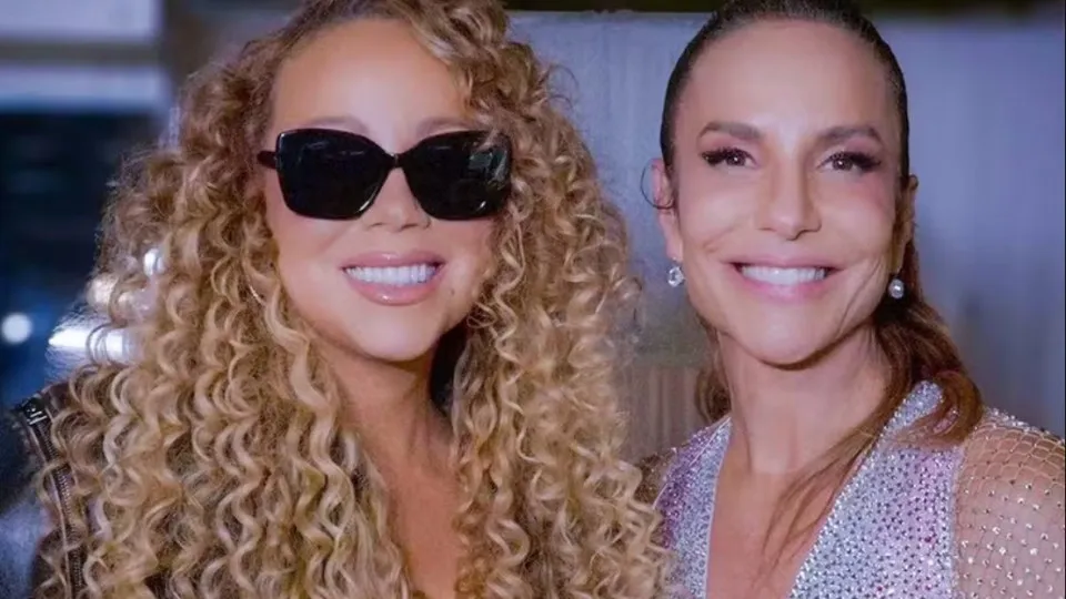 'Melhores amigas', diz Ivete Sangalo ao postar vídeo com Mariah Carey nos bastidores do The Town