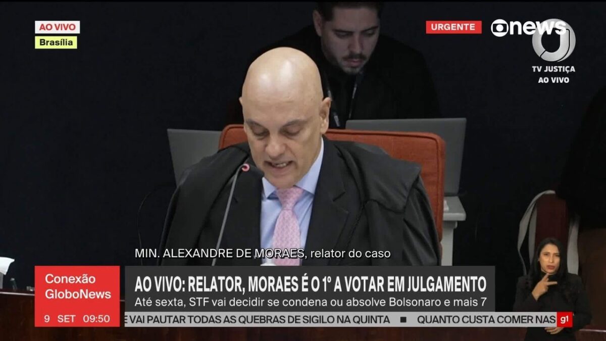 Moraes diz que atos preparatórios para o golpe começaram em 2021 e de que não 'há dúvida' sobre crimes