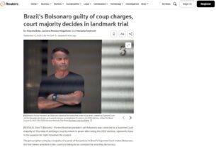 STF tem maioria para condenar Bolsonaro por organização criminosa; veja a repercussão na imprensa internacional