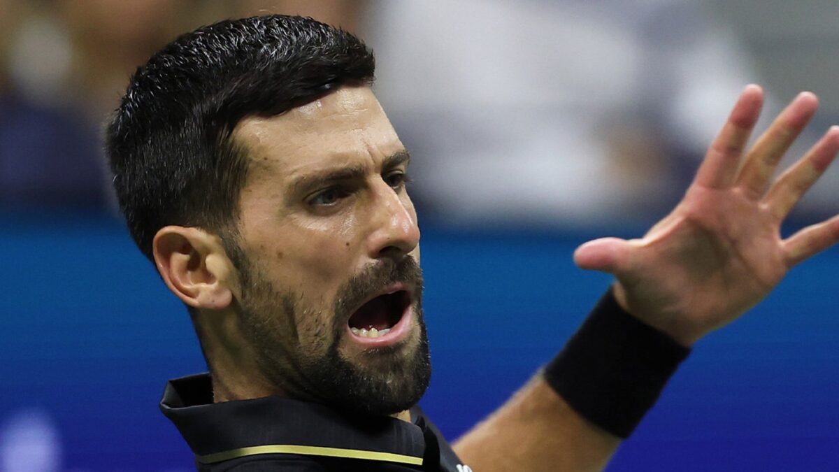 Tennis jogadores que servem rostos engraçados no US Open!