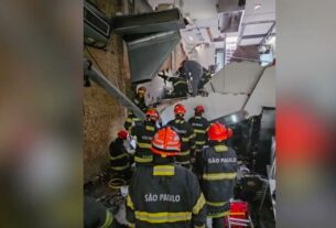 Bombeiros descartam explosão antes de desabamento em restaurante em SP