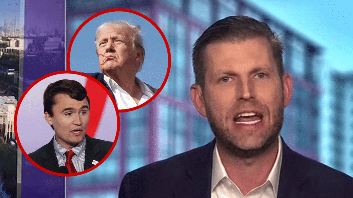 Eric Trump diz que 'eles' tentaram matar Donald Trump assim como Charlie Kirk