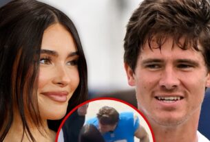 Madison Beer beija Justin Herbert no pré -jogo lateral