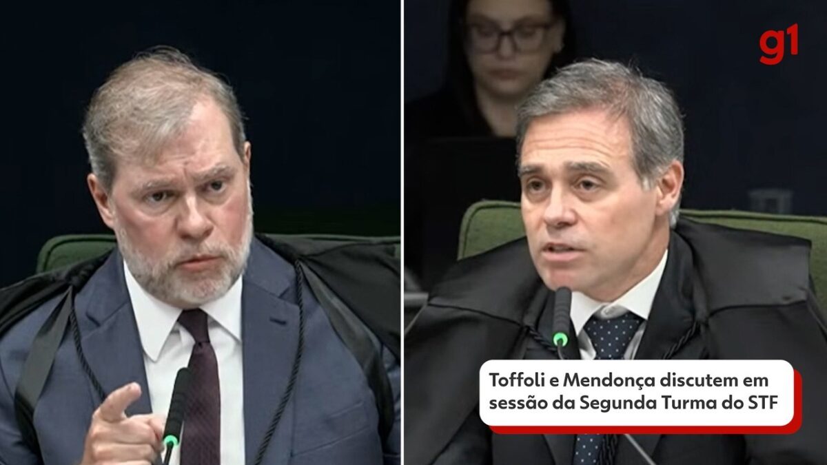 Toffoli e Mendonça têm discussão acalorada em sessão da Segunda Turma do STF: 'Um pouco exaltado'