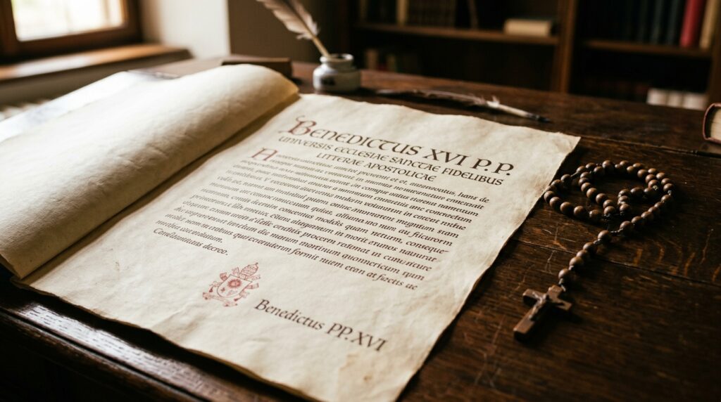 Documento pontifício com citação do Papa Leão XIV sobre a vocação episcopal e o batismo