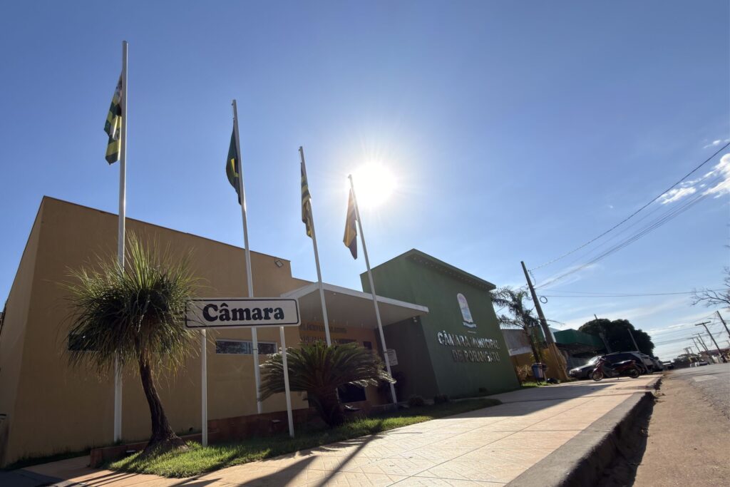 Fachada do prédio da Câmara Municipal de Porangatu onde foi aprovada a alteração do Plano Plurianual.