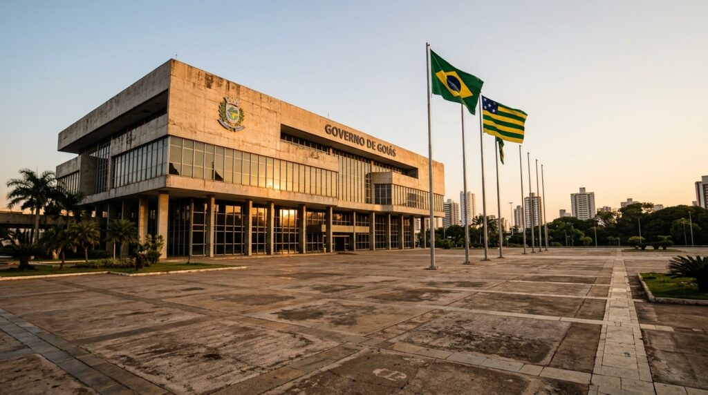 Fachada do Palácio das Esmeraldas, sede do governo de Goiás, onde o governador Daniel Vilela se licencia para férias