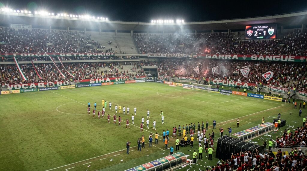 Estádio de Maião após a partida entre Mirassol e Internacional pela 31ª rodada do Brasileirão